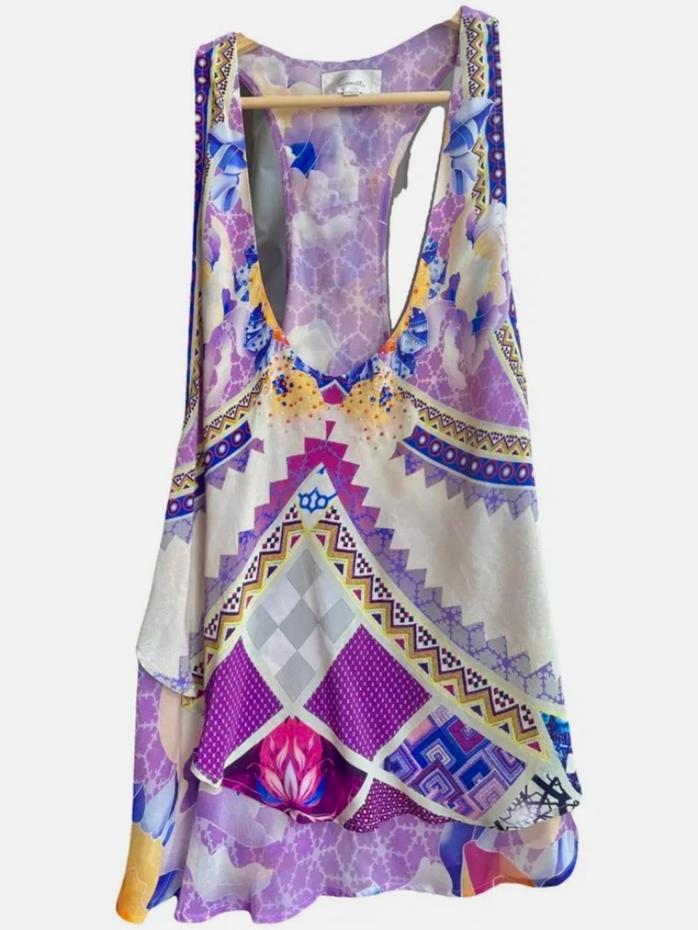 NW Vintage Camilla Franks ethereal racerback Silk Top size 2AU (US Medium)